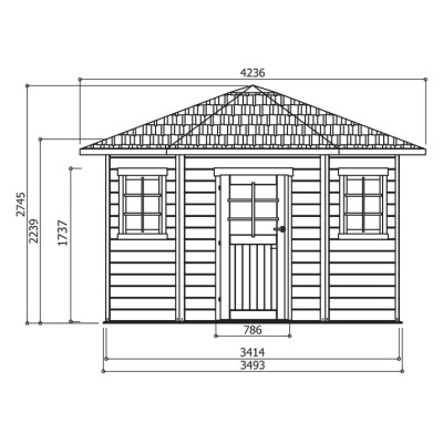 Abri de jardin en bois 28mm, Nancy, 5m², 1 porte, Solid, pas cher, achat, vente