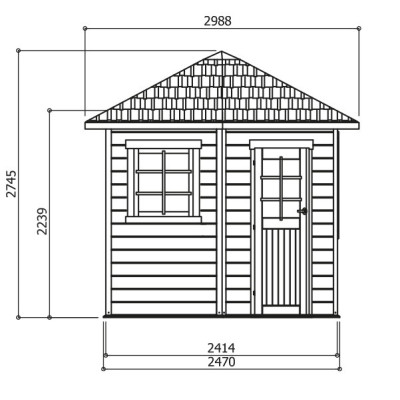 Abri de jardin en bois 28mm, Nancy, 5m², 1 porte, Solid, pas cher, achat, vente