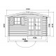 Abri de jardin en bois 40mm, Habitable, Chamonix, 11m², 2 portes, solid, pas cher, achat
