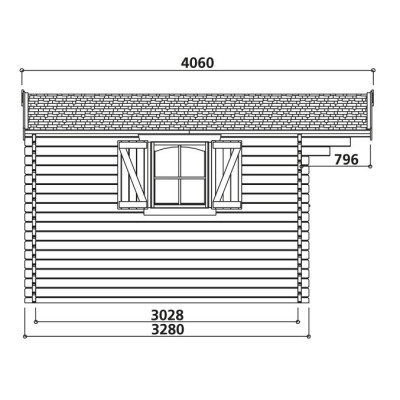 Abri de jardin en bois 40mm, Habitable, Chamonix, 11m², 2 portes, solid, pas cher, achat