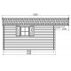 Grand abri de jardin en bois 40mm, habitable, Chamonix, 18m², 2 portes, solid, pas cher, achat