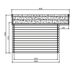 Abri de jardin en bois traité autoclave 28mm, Niort, 11 m², 2 portes, Solid, pas cher, achat