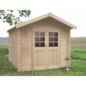 Petit abri de jardin en bois 28mm, Nîmes, 5 m², 2 portes, Solid