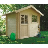 Petit abri de jardin en bois 28mm, Saran, 5 m², 1 porte, Solid, pas cher, achat