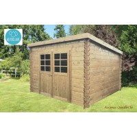 Abri de jardin en bois traité autoclave 28mm, Riom, 6m², 2 portes, Solid, pas cher, achat, vente