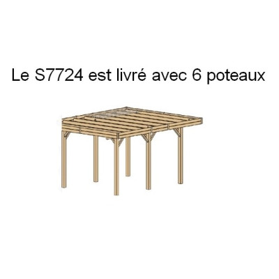 Carport bois autoclave, abri pour voitures, Solid,  pas cher, achat, vente