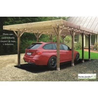 Carport bois autoclave 4 mètres, abri pour voiture, Solid, pas cher, achat, vente