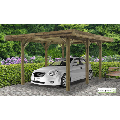 Carport bois autoclave 4 mètres, abri pour voiture, Solid,  pas cher, achat, vente