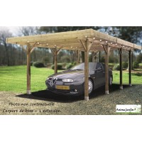 Carport bois autoclave 5 mètres, abri pour voiture, Solid, pas cher, achat, vente