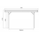 Carport bois autoclave 5 mètres, abri pour voiture, Solid, pas cher, achat, vente