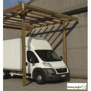 Grand carport bois autoclave, 3 mètres, abri pour grands véhicules, camping-car, Solid, pas cher,