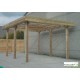 Grand carport bois autoclave 5 mètres, abri pour grands véhicules, camping-car, Solid, pas cher