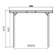 Grand carport bois autoclave 5 mètres, abri pour grands véhicules, camping-car, Solid, pas cher