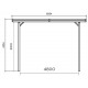 Grand carport bois autoclave 6 mètres, abri pour grands véhicules, Hauteur, Solid, pas cher