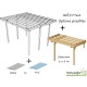 Grand carport bois autoclave 6 mètres, abri pour grands véhicules, Hauteur, Solid, pas cher