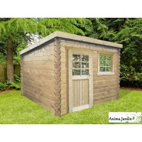 Abri de jardin en bois 28mm, Nevers, 5m², 1 portes, chalet toit monopente, Solid, pas cher