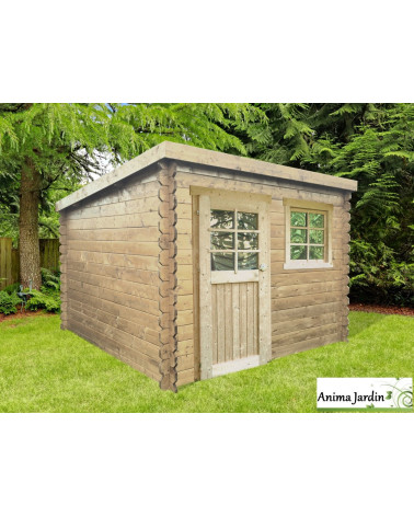 Abri de jardin en bois 28mm, Nevers, 5m², 1 portes, chalet toit monopente, Solid, pas cher