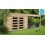 Abri de jardin avec avancée en bois autoclave 19mm, Salerno, 5m², double porte,Solid, pas cher, achat