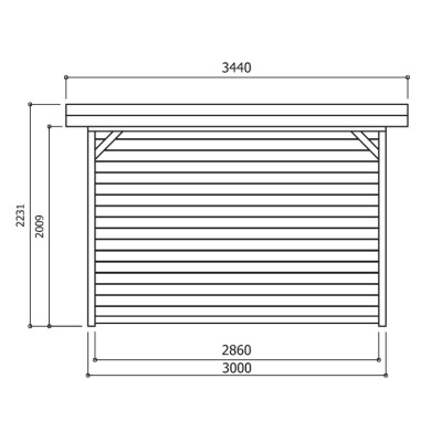 Pavillon de jardin en bois autoclave 19mm, Regensburg, 5m², Solid, pas cher, achat, vente