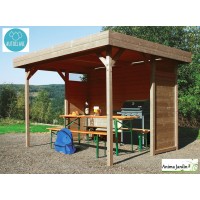 Pavillon de jardin en bois autoclave 19mm, Regensburg, 5m², Solid, pas cher, achat, vente