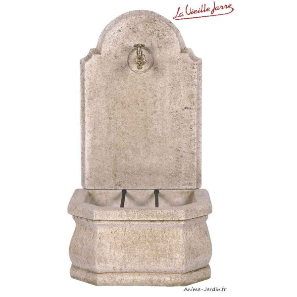 Fontaine murale FRONTON LISSE PF46  en pierre reconstituée