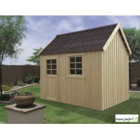 Abri de jardin en bois 16mm, Oleron, 6m², toit deux pentes, 1 porte, Solid, pas cher, achat, vente