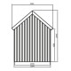 Abri de jardin en bois 16mm, Oleron, 6m², toit deux pentes, 1 porte, Solid, pas cher, achat, vente