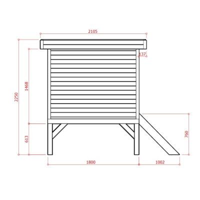 Cabane surélevée, pilotis, 3m², toit plat, abri enfant, Solid, pas cher, achat, vente