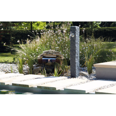 Fontaine de jardin, imitation pierre, Granit, point d'eau, Graf, achat, pas cher