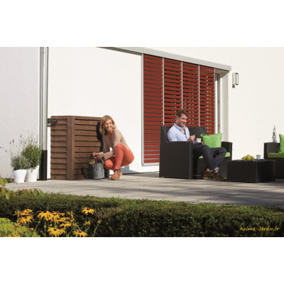 Récupérateur d'eau de pluie imitation bois, réservoir mural Woody, 350L, Graf, achat, pas cher