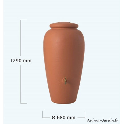 Récupérateur d'eau de pluie, Kit amphore Terracotta, style méditerranéen, Graf, achat, pas cher
