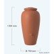 Récupérateur d'eau de pluie, Kit amphore Terracotta, style méditerranéen, Graf, achat, pas cher