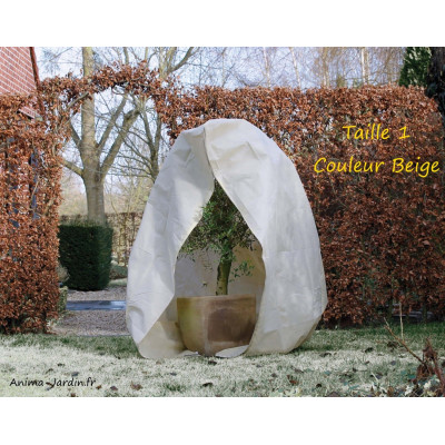 Grande housse d'hivernage zippée, 70 g/m², protection froid, plantes, Nature, achat, pas cher