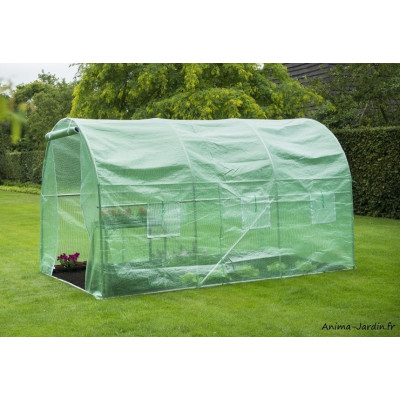 Serre tunnel maraîcher, 7 m², housse renforcée, serre de jardin, protection froid, potager, pas cher, Nature, achat