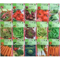Lot 20 paquets graines légumes potager jardin ouvrier, radis, tomates, courgettes, carotte, poireau, pas cher, économique