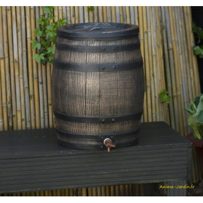 Récupérateur d'eau, imitation barrique, fût, résine, Nature Jardin, achat, pas cher