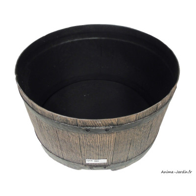 Récupérateur d'eau, imitation barrique, fût, résine, Nature Jardin, achat, pas cher