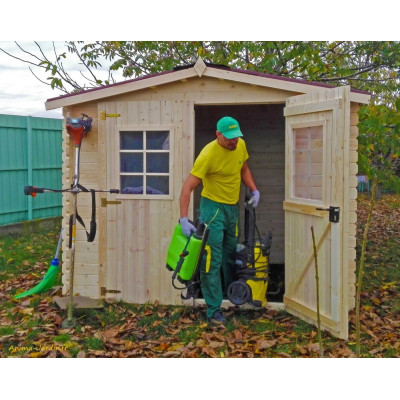 Abri de jardin en bois, 28mm, 4,68m², 2 portes, Foresta, achat, vente, pas cher