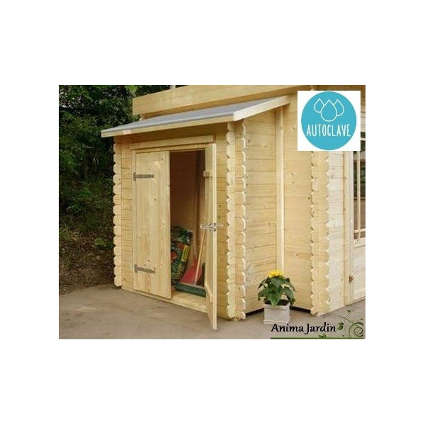 Remise à outils 2 portes, autoclave, adossable pour Abri de jardin, 19mm, solid, achat/vente