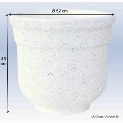 Bac rond, Corinto, en marbre grainé, poterie de jardin, Framusa, achat, vente, pas cher