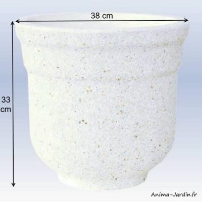 Bac rond, Corinto, en marbre grainé, poterie de jardin, Framusa, achat, vente, pas cher