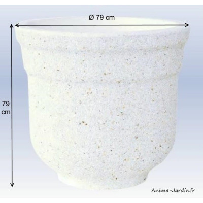 Bac rond, Corinto, en marbre grainé, poterie de jardin, Framusa, achat, vente, pas cher