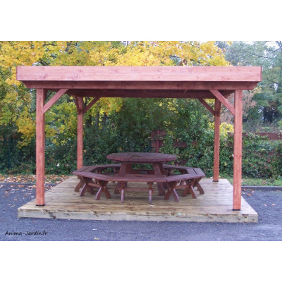 Auvent Ombra, toit plat, couverture bac acier, Foresta, achat, vente, pas cher