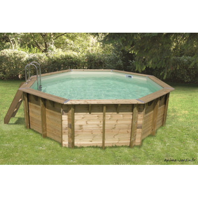 Piscine OCEA, 5,10m x H120cm, entourage bois, UBBINK, qualité, achat, vente, pas cher