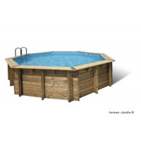 Piscine OCEA, 5,80m x H130cm, entourage bois, UBBINK, qualité, achat, vente, pas cher