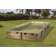 Piscine, Linéa, 6,50m x 3,50 m x H140cm, rectangulaire, entourage bois, UBBINK, qualité, achat, vente, pas cher