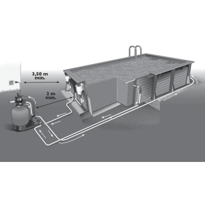 Piscine, Linéa, 8 x 5m  x H140cm, rectangulaire, entourage bois, UBBINK, qualité, achat, vente, pas cher