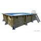 Piscine, Azura 3,50 x 5,05 m, H 126cm, rectangulaire, entourage bois, UBBINK, qualité, achat, vente, pas cher