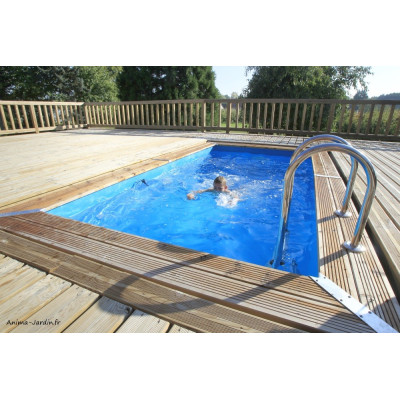 Piscine, UrbanPool 2,50 x 4,50m x  H 140cm, entourage bois, UBBINK, qualité, achat, vente, pas cher
