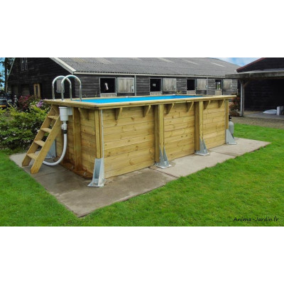 Piscine, UrbanPool 2,50 x 4,50m x  H 140cm, entourage bois, UBBINK, qualité, achat, vente, pas cher